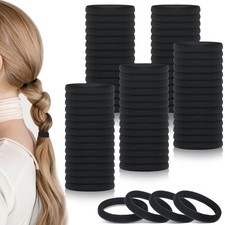 obeoby 100PCS Hair Ties for Thick Hair, Seamless Nylon Elastic Ponytail Holders,