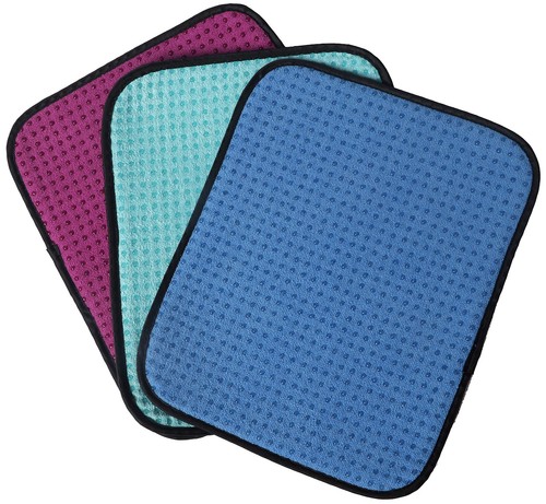 Microfiber Bowling Ball Towel Premium Quality Shammy Pad with Easy-Grip Dots 3Pc - Picture 11 of 12