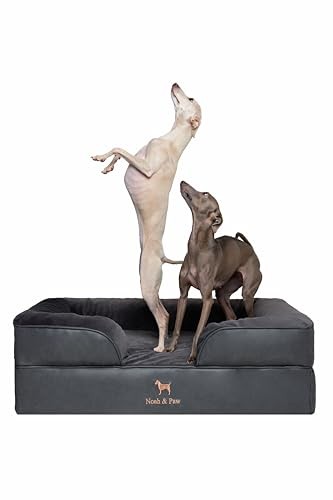 Orthopedic Dog Bed with Eggshell Memory Foam 35x25x11 Large Black Pet Mat