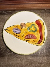 Pizza Painted Plate 8.5” Kitchen Prep 201 Table Tops Unlimited Ceramic D8