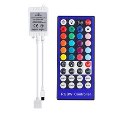 RGBW LED Remote Controller 5-Pin Connector IR Remote for LED Strip Light 40 Keys