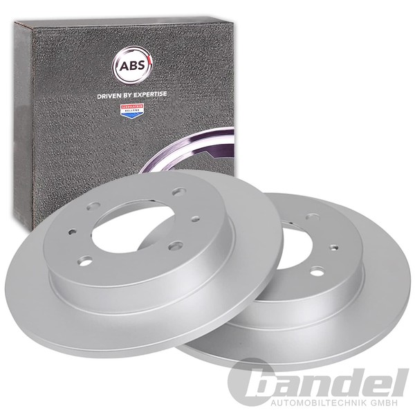 2X ABS Bremsscheiben 258Mm Voll Hinten Passend FüR Hyundai Coupe Elantra Lantra-image