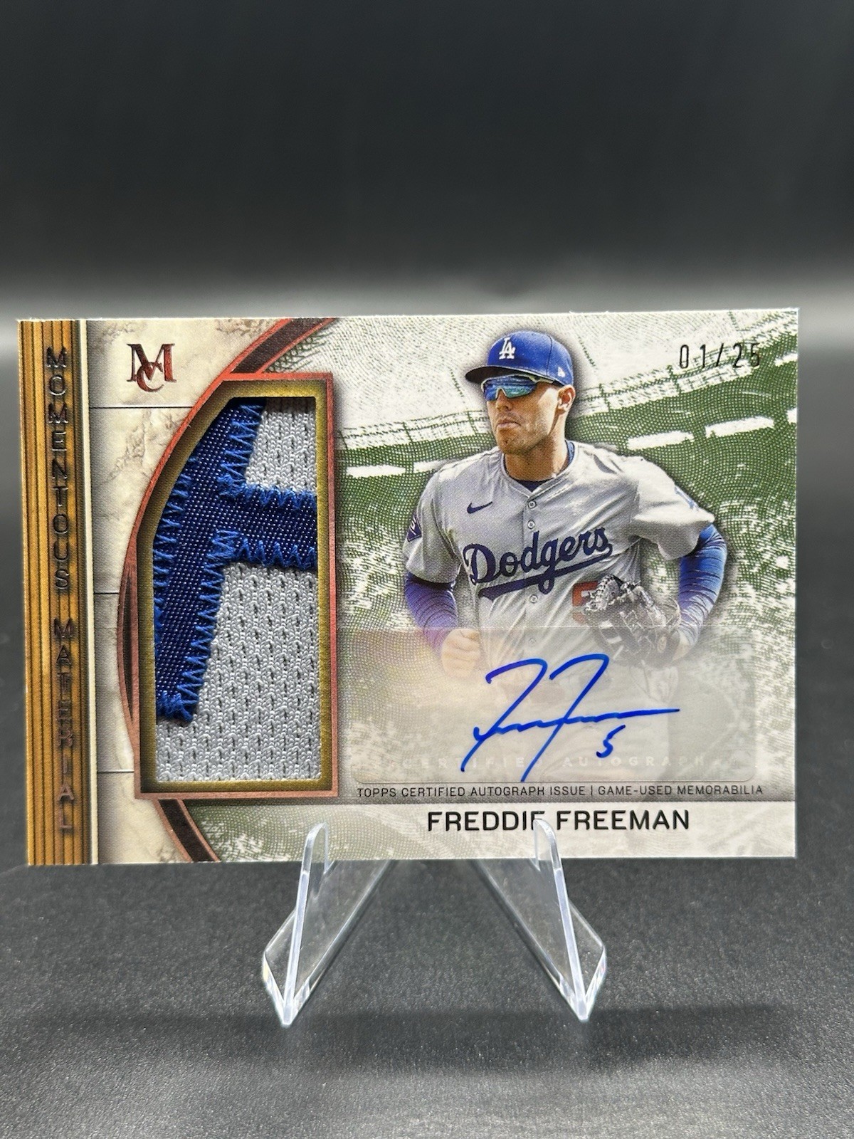 2025 Topps Museum Jumbo Patch Auto #Mmjpa-Ff Freddie Freeman 1/25 Dodgers