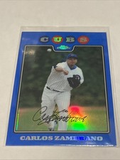 2008 Topps Chrome Blue Refractor Carlos Zambrano #45