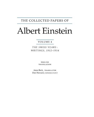 Albert Einstein The Collected Papers of Albert Einstein, Volume 4 (E (Paperback)