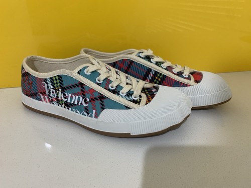Vivienne Westwood Vegan Shoe Sneakers New In The Box Tartan Style ๐๐ธ๐ - Picture 2 of 18