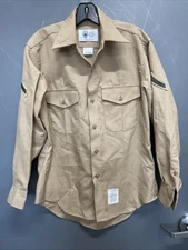 Defense Logistics Agency Men’s Khaki USMC Dress Shirt Size 15.5x32