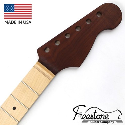 Guitar Neck - Maple on Roasted Maple  24.75''  S Style - Fits Fender Stratocaster