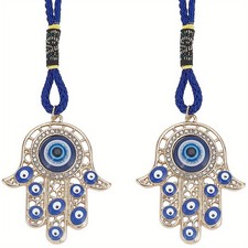 1set 2pcs Hamsa Hand/Hand of Miriam with Alloy Enamel Pendant tion Polyester