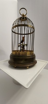 ANTIQUE GERMAN KARL GRIESBAUM SINGING BIRD CAGE MUSIC BOX AUTOMATION Read!!