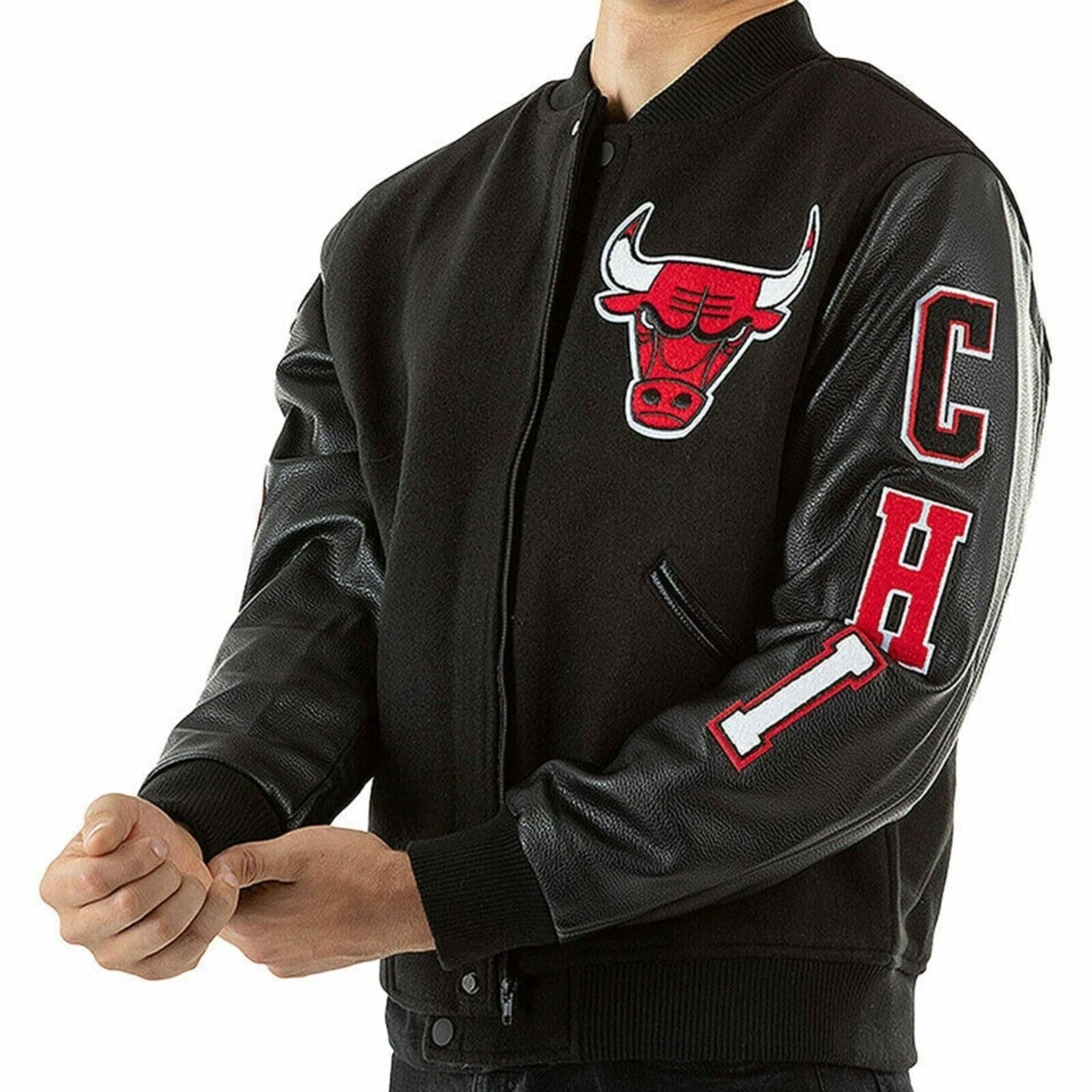 Men’s Chicago Vintage Baseball Bomber Wool Jacket Leather Sleeves
Opens in a new window or tab