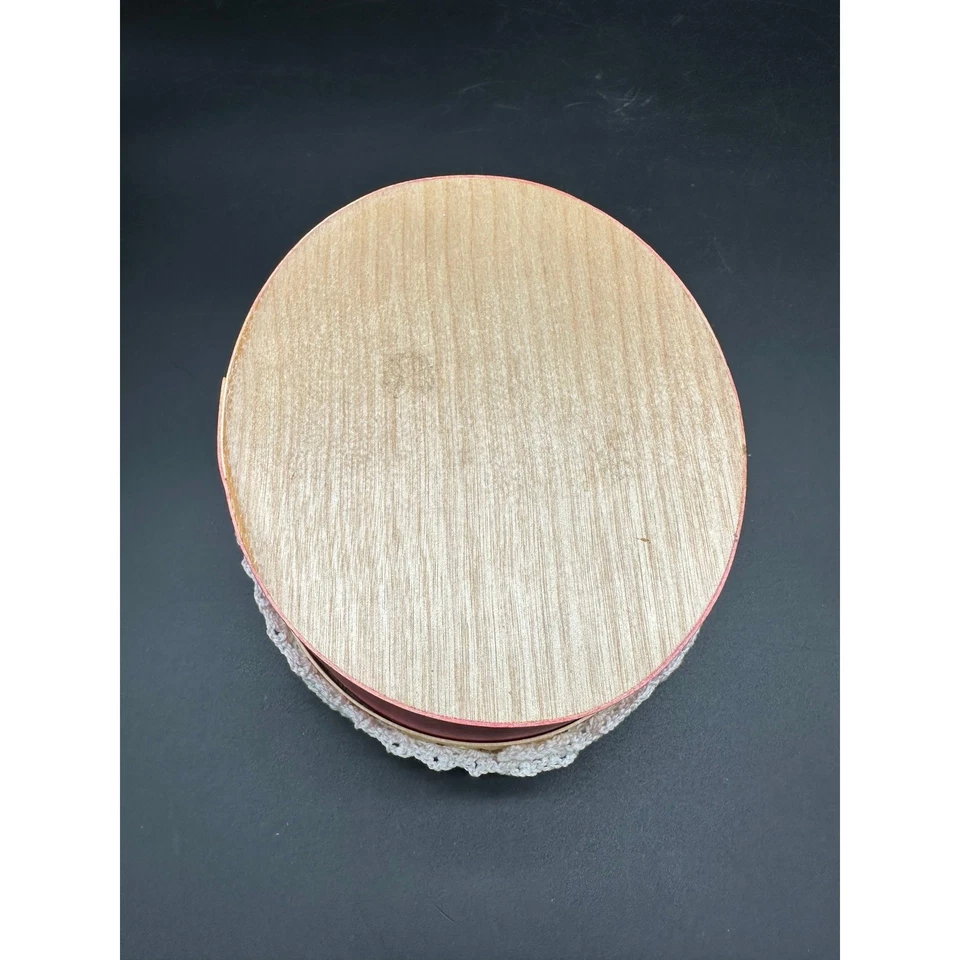 复古维多利亚风格手工十字绣弯木饰品盒花卉 Cottagecore — 第 3/4 张图片