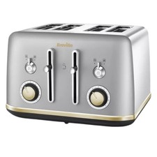 Breville Mostra VTT92901 4 -Slice Toaster Stainless Steel Silver and Gold