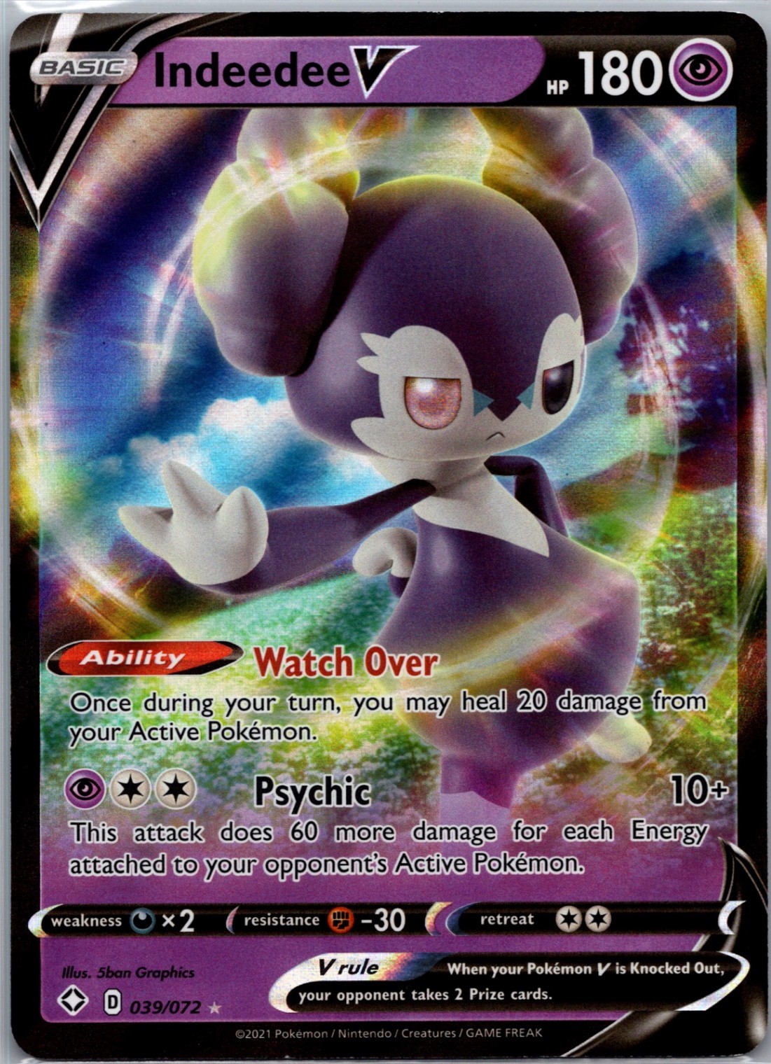 Indeedee V Ultra Rare Shining Fates 039/072 NM