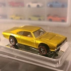 Hot Wheels Redline Custom Dodge Charger Gold Diecast 1:64 Car 1968 Boys & Girls