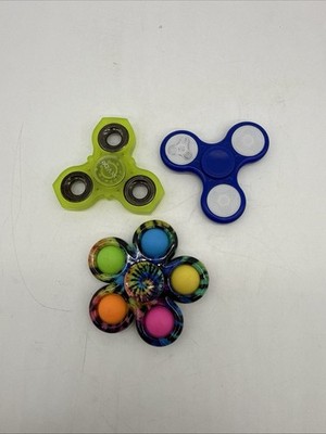 3 Fidget Spinner Collection Lot Including XX Vibe