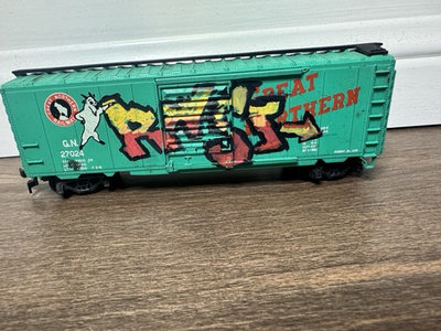 #ad #ad Great Northern HO Train Boxcar w Custom Graffiti Urban Art Railcar Handpainted $28.00