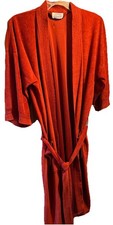 Vintage Sea Island Loungewear Robe Red Cotton Poly Blend One Size USA