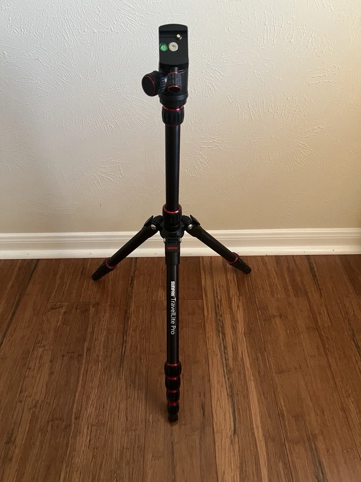 Sunpak - TravelLite Pro Reverse Folding 63" Tripod - Black with Red Accents - Image 4 of 4