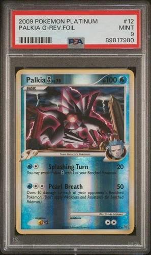Palkia G 12/127 Platinum Reverse Holo Pokemon 2009 Population 11 PSA 9