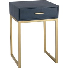 Atlas Lighting & Home TA11179-02 Shagreen 24 X 16 inch Navy Accent Table