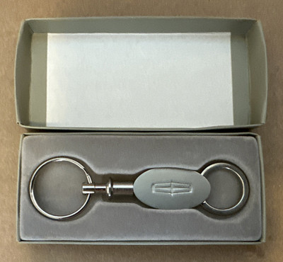 Lincoln LS Keychain & Keyring Valet Metal Satin Chrome Pull Apart Key Fob w/Box