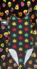 Ethika NWT Women's Top "The Bodysuit" Weed Marijuana print Size XS Size 0