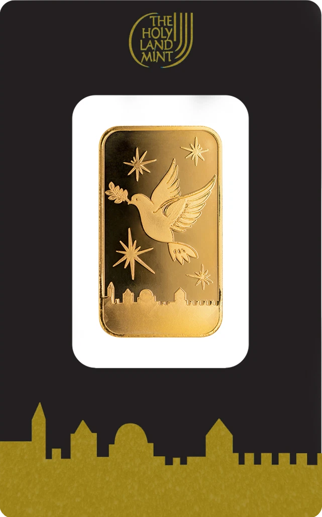 Goldbarren Friedenstaube 2,50 g 999 Gold Prägefrisch Israel