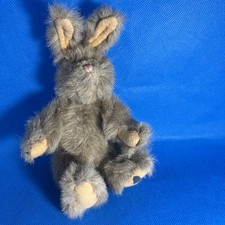 Vtg Bunny Stuffed Jointed 8  Stuffed Plush Toy No Tags