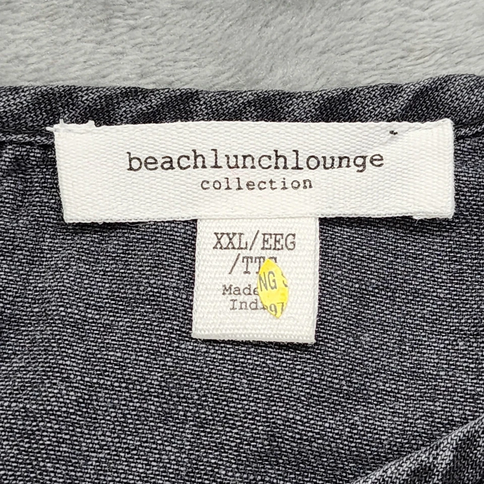 Vestido BeachLunchLounge Cambray Talla XXL Negro Carbón Mangas Largas Foto 3 de 4