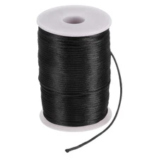 Satin Nylon Cord String 2.5mm 330 Feet for Macrame Chinese Knot Black