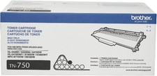 Brother Genuine High Yield Toner Cartridge, TN750, Replacement Black Toner, Page