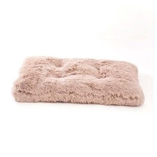 Gusseted Essential Dog Mat, Plush Pet Bed - Deluxe Sleeping Small Shaggy Tan