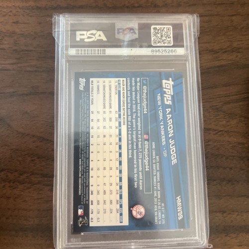 Aaron Judge 2017 Topps Holiday RC #99 Yankees PSA 10 GEM MT - Imagen 2 de 2