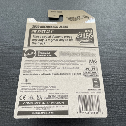 Hot Wheels - 2025 Case E - 2020 Koenigsegg Jesko - HW Race Day 5/10 - #125 - Bild 5 von 5