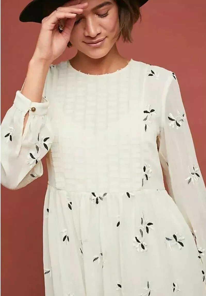 Feuille embroidered tunic dress sales