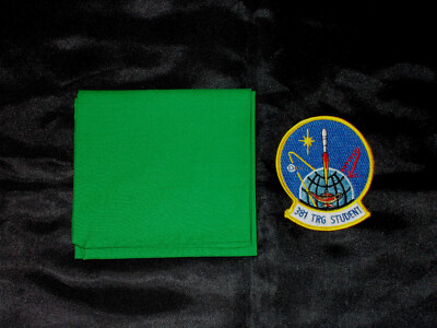 USAF 381ST TRAINING GROUP STUDENT VANDENBERG SPACE & MISSILE SCARF & PATCH SET