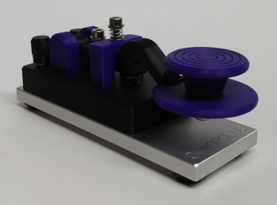 Purple Camelback Morse Code Key W/ Skirt & Aluminum Base