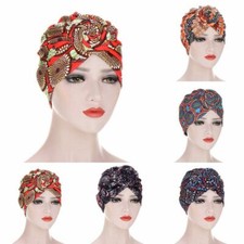 Wrap Hijab Cap Chemo Cap Turban Hat Muslim Stretch Women Hair Loss Head Scarf