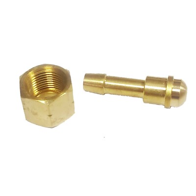 Raccordo Inverso Per Saldatura Dado 3/8" BSP Sinistra Con Coda 1/4" Per Regolatore Gas Acetilene - Filettatura Inversa Gas Rapido - Foto 10