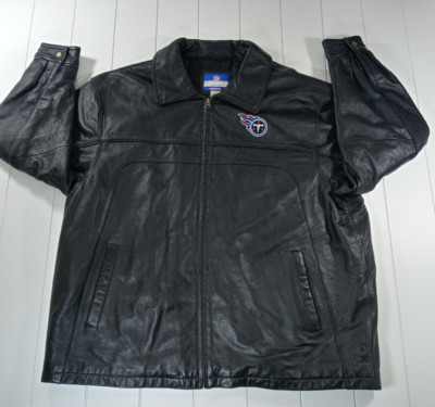 Tennessee Titans NFL Reebok Men's Full-Zip Genuine Leather Black