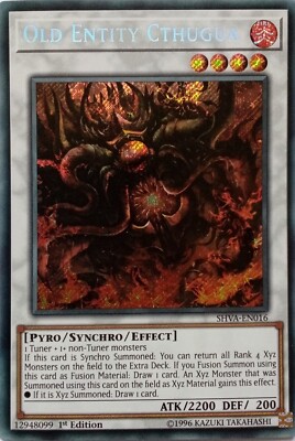 SHVA-DE016 ALTES WESEN CTHUGUA SECRET RARE 1.AUFLAGE YuGiOh KARTE