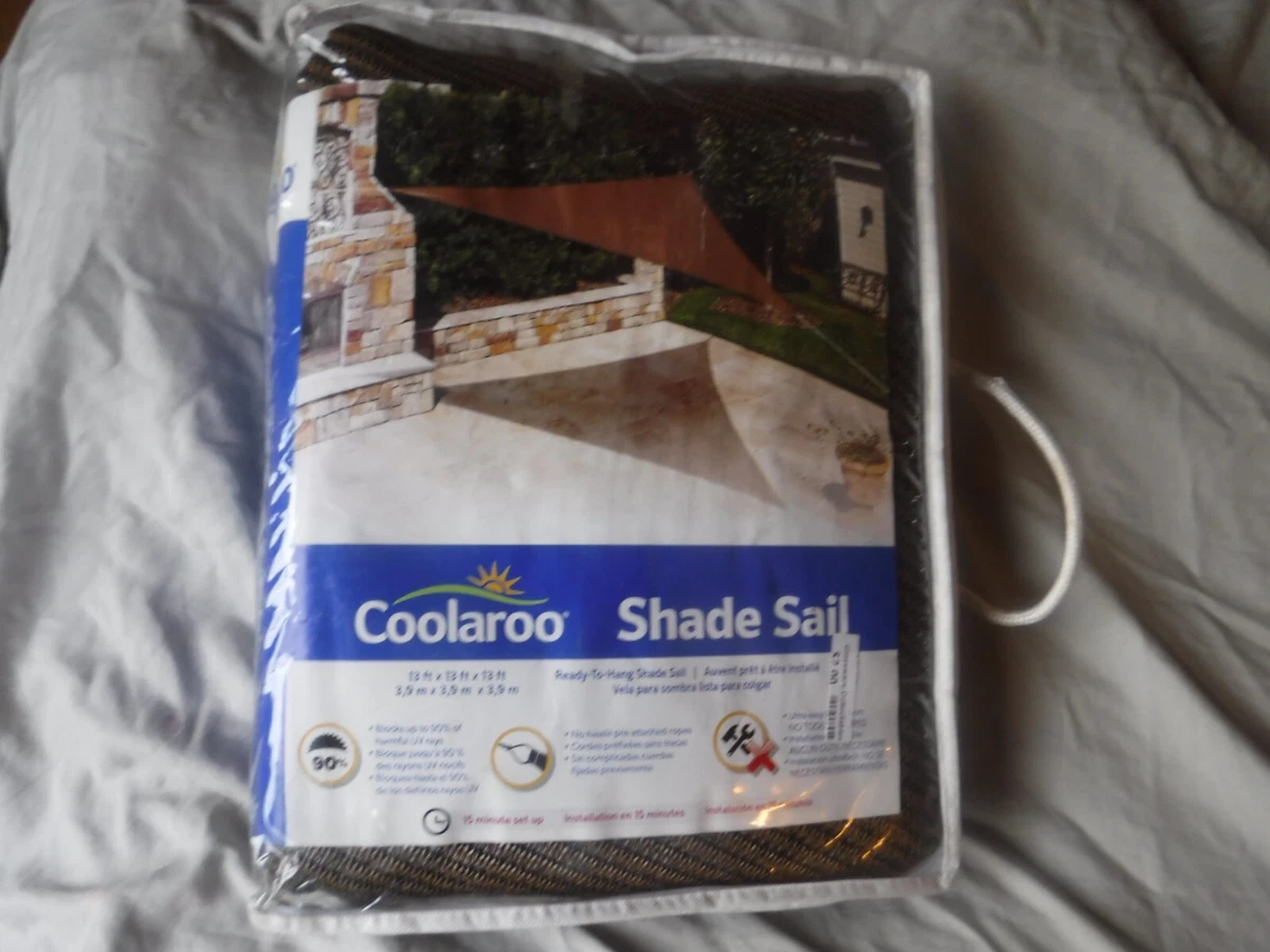 Coolaroo Shade Sail New Size 13 x 13 x 13 NEW eBay