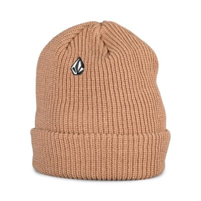 Volcom Full Stone Beanie Hat Dark Brown