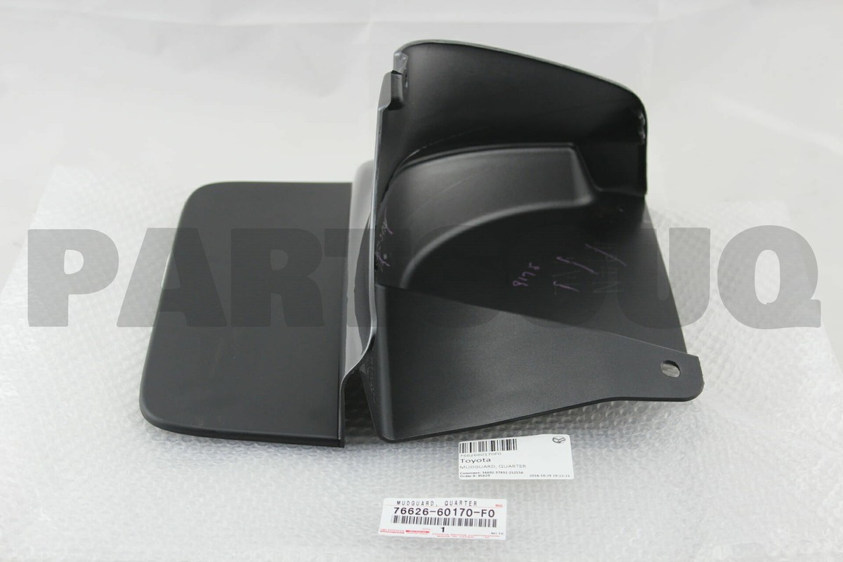 7662660170F0 Genuine Toyota MUDGUARD, QUARTER PANEL, REAR LH 76626  