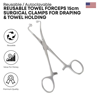 Towel Forceps 15 cm Stainless Steel Towel Holding Surgical Instruments