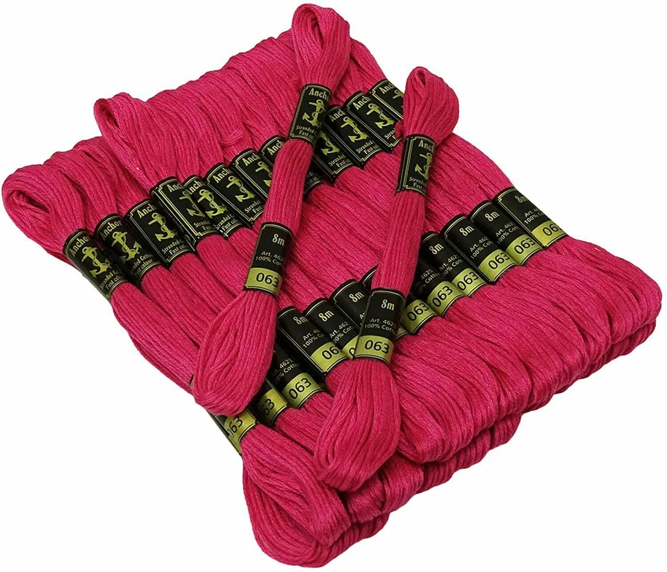 Anchor Threads Stranded Cotton Thread Cross Stitch Hand Embroidery Floss Magenta - Image 2 of 4