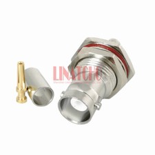 Waterproof Bulkhead RG142 RG141 LMR195 RG58U Coaxial Crimp BNC Female Connector
