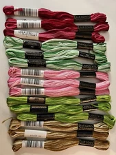 J&P Coats Variegated Mixed Lot Of 15 Skeins New
