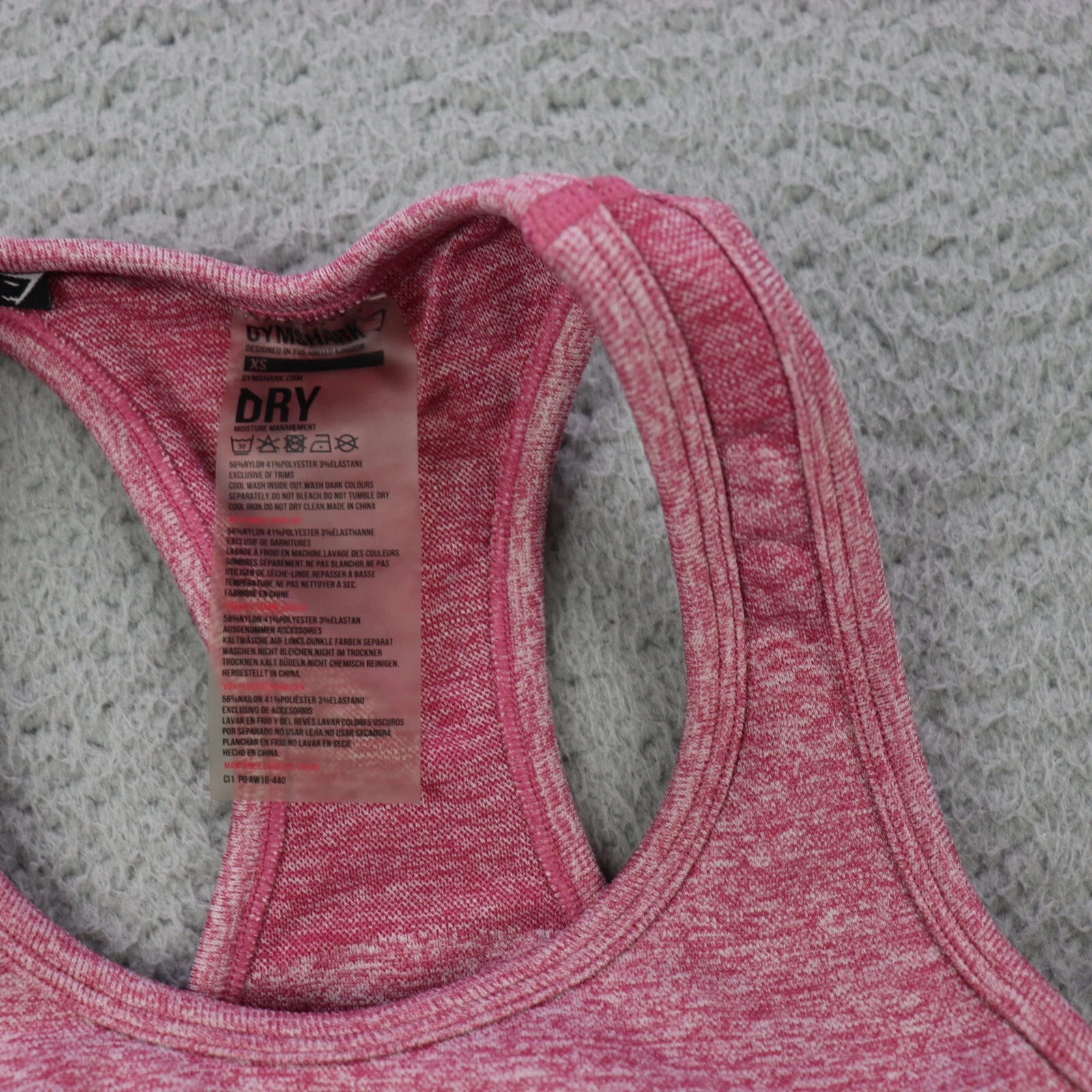 gymshark sports flex racerback seamless athletic tank-bra